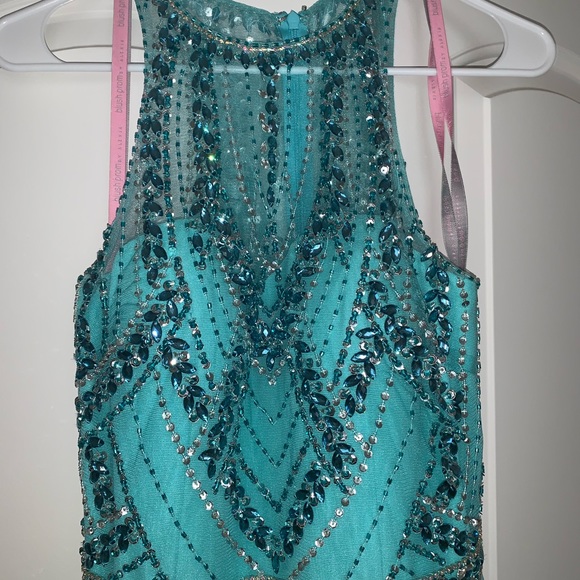 Turquoise prom dress size 6!!! - Picture 4 of 5